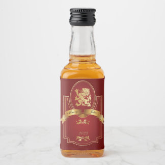 Etiqueta Para Botella De Licor Boda rojo elegante