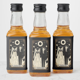 Etiqueta Para Botella De Licor Boda Tarot Bride & Groom