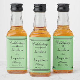 Etiqueta Para Botella De Licor Bodas personalizados Nombres Moda de vintage Mini