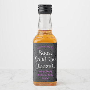 Etiqueta Para Botella De Licor Boos y Booze, fiesta de Halloween para adultos, fa