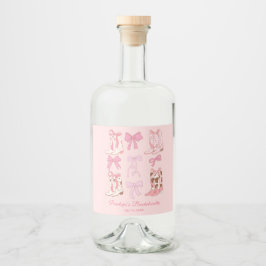 Etiqueta Para Botella De Licor Boots and Bows fiesta de la Bachelorette