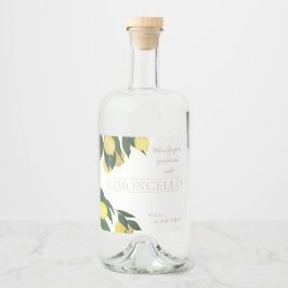 Etiqueta Para Botella De Licor Botella de limón limón pintado con aceite