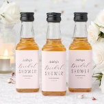 Etiqueta Para Botella De Licor Bridal Shower Rubor Pink Brunch<br><div class="desc">Bridal Shower Rubor Brunch rosa Mini etiquetas de botellas de licor con un guión elegante de tipografía. Más productos con este diseño están en la colección de abajo.</div>