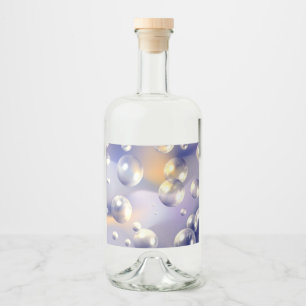 Etiqueta Para Botella De Licor Burbujas