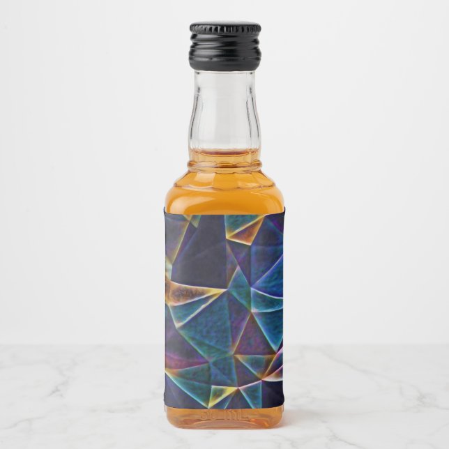 Etiqueta Para Botella De Licor Burbujas rotas (Anverso)