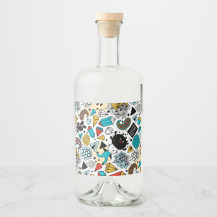 Etiqueta Para Botella De Licor Cabeza loca