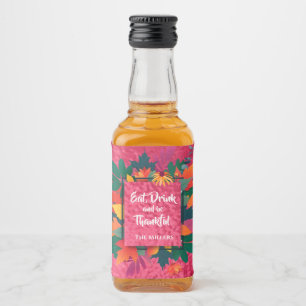 Etiqueta Para Botella De Licor Caída del otoño, el día de Acción de Gracias se sa