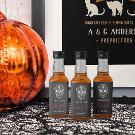 Etiqueta Para Botella De Licor Calavera Skull Te han enganchado Halloween