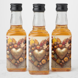Etiqueta Para Botella De Licor Calidoscopio de Otoño Día de Acción de Gracias Dor