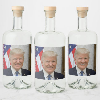 Etiqueta Para Botella De Licor Casa Blanca del presidente estadounidense Donald T
