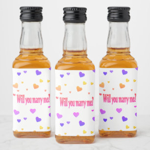 Etiqueta Para Botella De Licor Cásate conmigo,