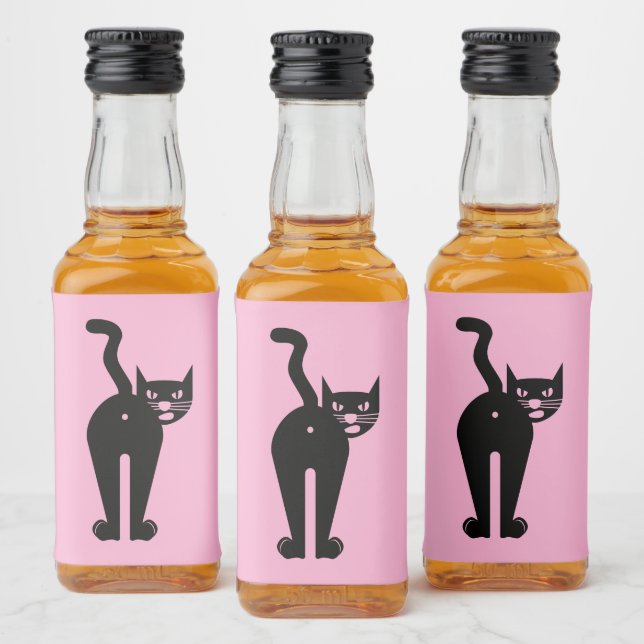 Etiqueta Para Botella De Licor Cattitude  (Botellas)