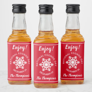 Etiqueta Para Botella De Licor Celebración del Día Nacional del Huevo 24 de dicie