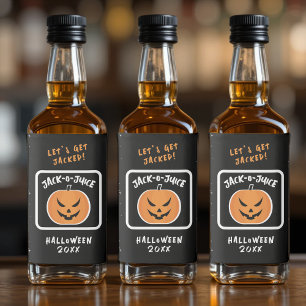 Etiqueta Para Botella De Licor Chiste Jack O Lantern Juice Halloween Pumpkin Pun
