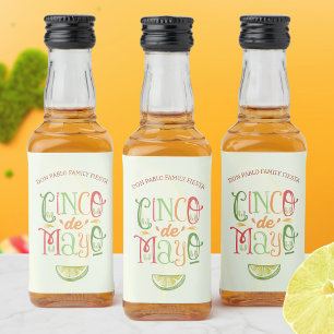 Etiqueta Para Botella De Licor Cinco de Mayo