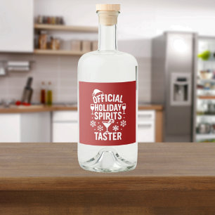 Etiqueta Para Botella De Licor Cita de Navidad divertida probador de espíritus fe