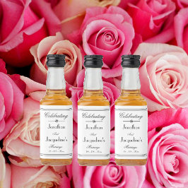 Etiqueta Para Botella De Licor Clásicos nombres de boda personalizados Elegante M