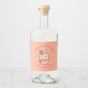 Etiqueta Para Botella De Licor Coloridos Kawaii Batidos de yogur dulce jugo de fr