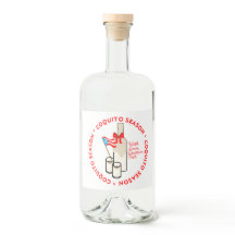 Coquito Season Liquor Bottle Labels Custom Text