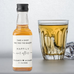 Etiqueta Para Botella De Licor Crema para recuerdo de boda Felices para Siempre