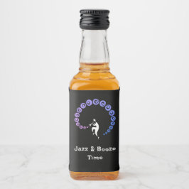 Etiqueta Para Botella De Licor Cumpleaños de la música azul de la marioneta de ja