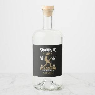 Etiqueta Para Botella De Licor Cumpleaños de Rockers de 70 años