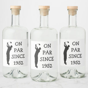 Etiqueta Para Botella De Licor Cumpleaños Golfer Funny 70th happy Dad Par