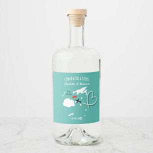 Etiqueta Para Botella De Licor Destino Boda de Fiji