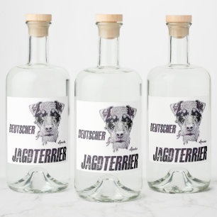 Etiqueta Para Botella De Licor Deutscher Jagdterrier