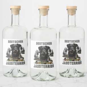 Etiqueta Para Botella De Licor Deutscher Jagdterrier