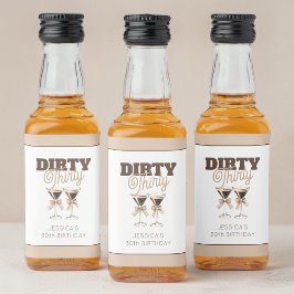 Etiqueta Para Botella De Licor Dirty Thirty Espresso Martini 30 cumpleaños Fiesta