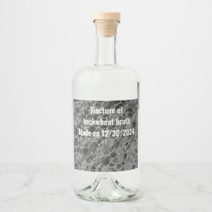 Etiqueta Para Botella De Licor Diseño de burbuja gris