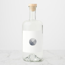 Etiqueta Para Botella De Licor Diseño Minimalista de la Luna Geométrica