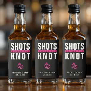 Etiqueta Para Botella De Licor Disparos antes de la fiesta de la soltera negra Kn