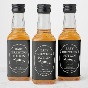 Etiqueta Para Botella De Licor Ducha de Bebé de Halloween Poción de Bebé en Cerve