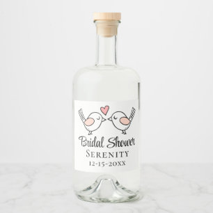 Etiqueta Para Botella De Licor Ducha de Boda Amor Pájaros de Amor Regalos de Boda