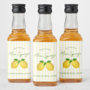 Etiqueta Para Botella De Licor Ducha principal de brigada con limón