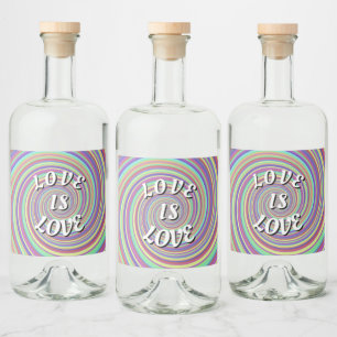 Etiqueta Para Botella De Licor El Amor Es Orgullo Pride