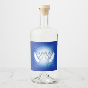 Etiqueta Para Botella De Licor El Boda de Swan