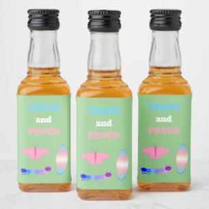 Etiqueta Para Botella De Licor El orgullo transgénero LGBTQIA desciende a la mari