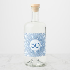Etiqueta Para Botella De Licor Elegante cumpleaños griego o romano con colores pe