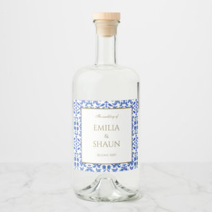 Etiqueta Para Botella De Licor Elegante estilo mediterráneo Liquor Lablel