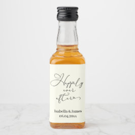 Etiqueta Para Botella De Licor Elegante, feliz por siempre después de Boda románt
