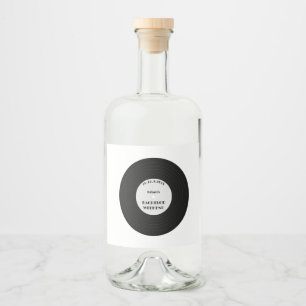 Etiqueta Para Botella De Licor Elegante Fiesta de bachiller de récords de vinilo