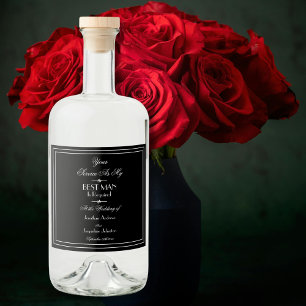 Etiqueta Para Botella De Licor Elegante matrimonio serás mi mejor propuesta mascu