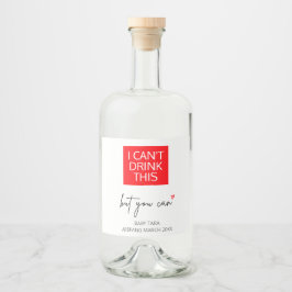 Etiqueta Para Botella De Licor Embarazo que no puedo beber esta revelación de beb