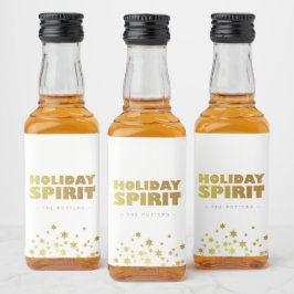 Etiqueta Para Botella De Licor Espíritu de vacaciones | Navidades divertidos Whit
