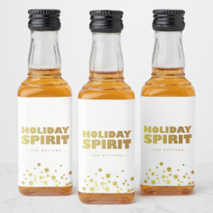 Etiqueta Para Botella De Licor Espíritu de vacaciones   Navidades divertidos Whit