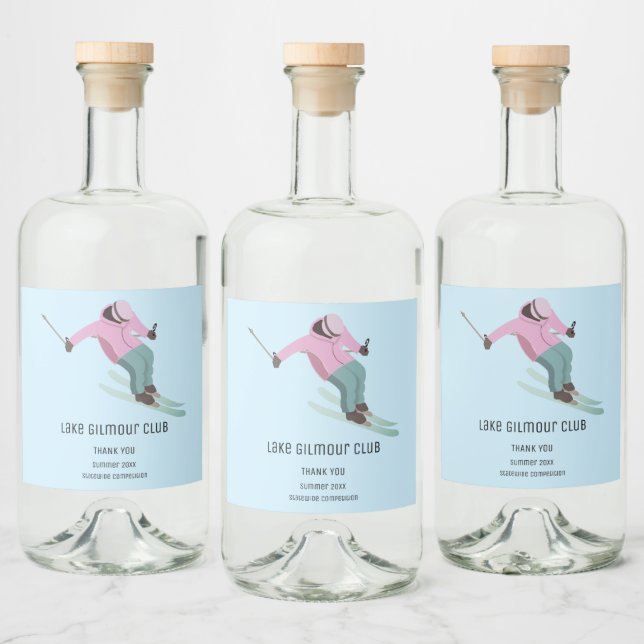 Etiqueta Para Botella De Licor Esquí (Botellas)