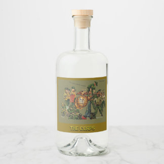 Etiqueta Para Botella De Licor Etiqueta de Arte Militar Vintage Leathernecks